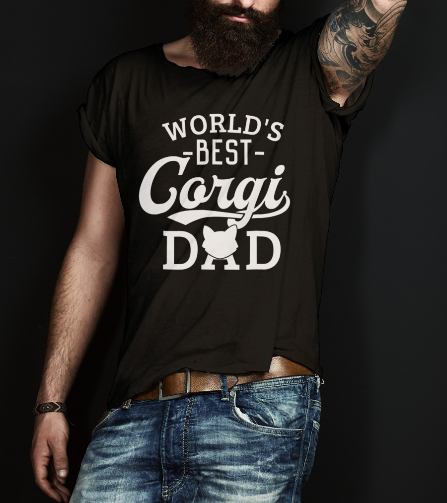 World's Best Corgi Dad Funny T-Shirt