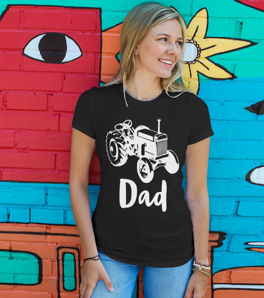 Dad Farm Tractor Dad Farmer Farming 55 T-Shirt