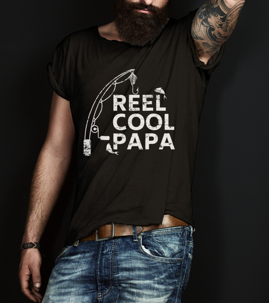 Fishing Dad Reel Cool Papa Vintage69 Classic Angler T-Shirt