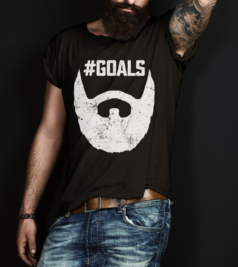 Goals Beard For Bearded Dad Husband T-Shirt