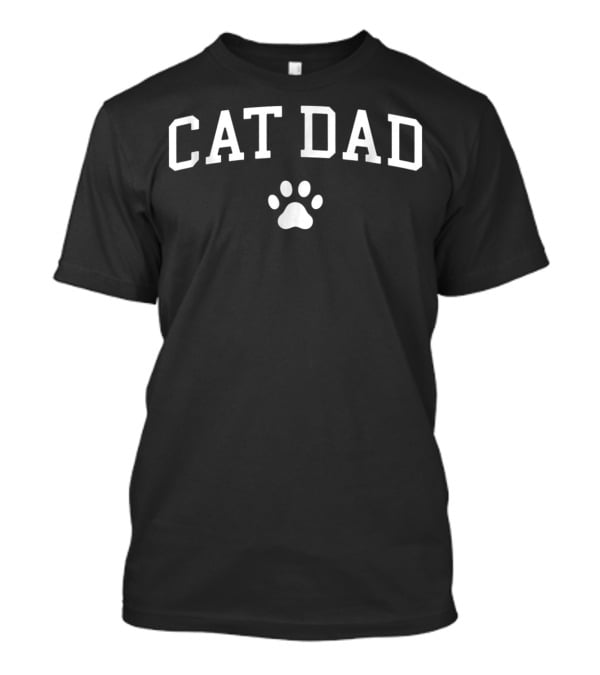 Mens Awesome Cat Dad Paw For Cat Lovers T-Shirt