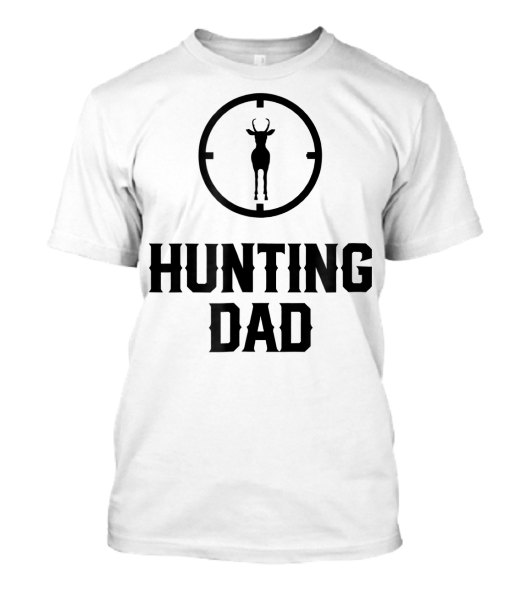 Hunting Dad Deer Silhouette Target Men's T-Shirt