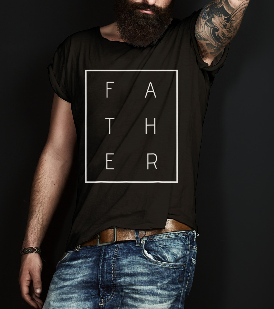 Father Minimalist Mens Fathers Dad Papa Daddy Pop64 T-Shirt