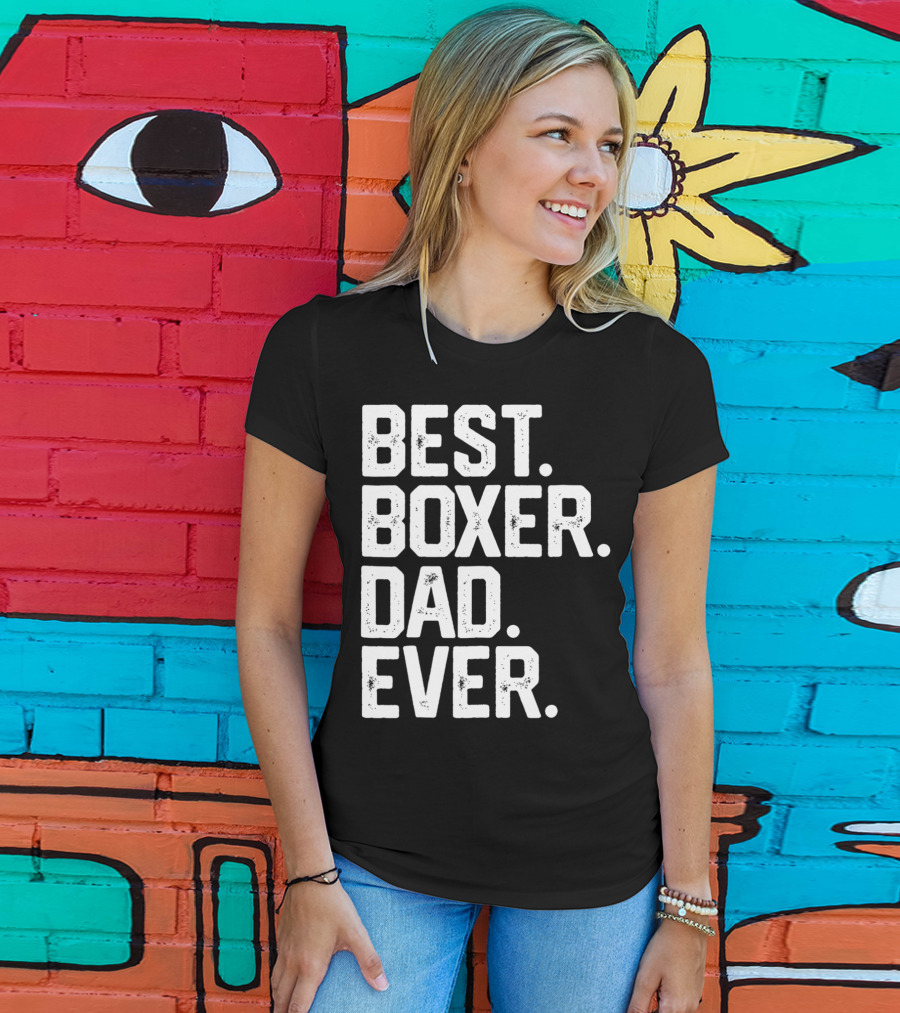 Best Boxer Dad Ever Mens Funny Dog Love Christmas22 T-Shirt