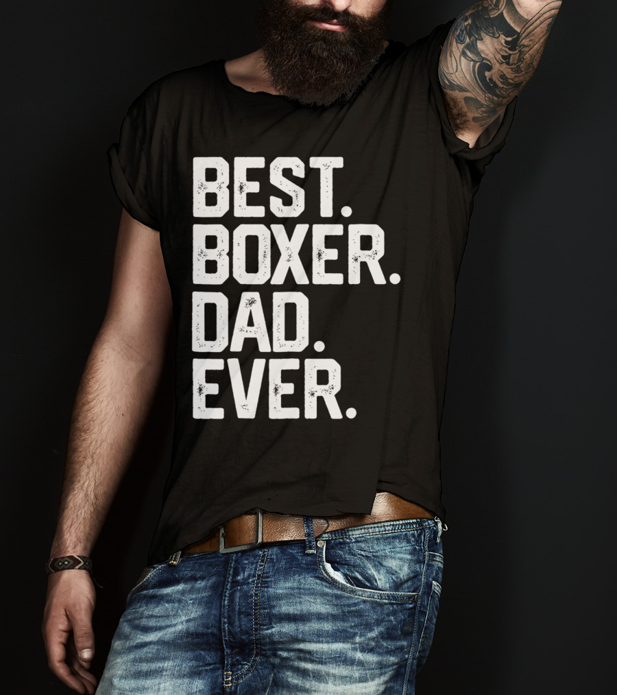Best Boxer Dad Ever Mens Funny Dog Love Christmas22 T-Shirt