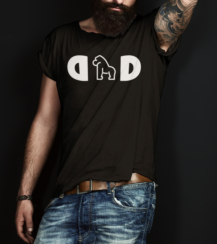 Mens Gorilla Dad Funny Husband T-Shirt