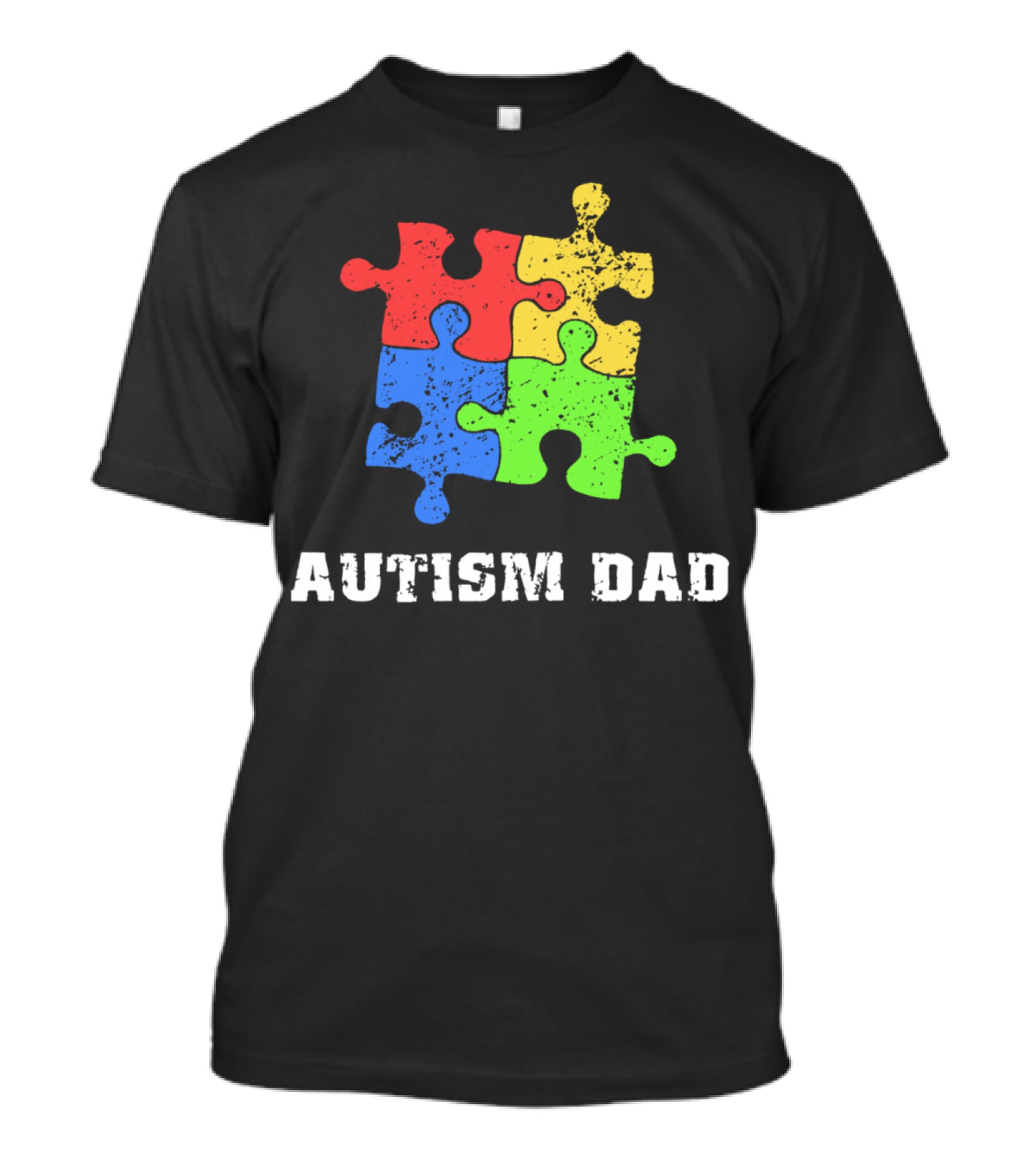 Autism Dad Puzzle Piece Support Educate Love Tee99 T-Shirt