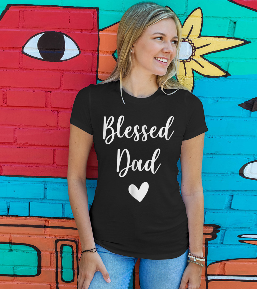 Blessed Dad Heart T-Shirt