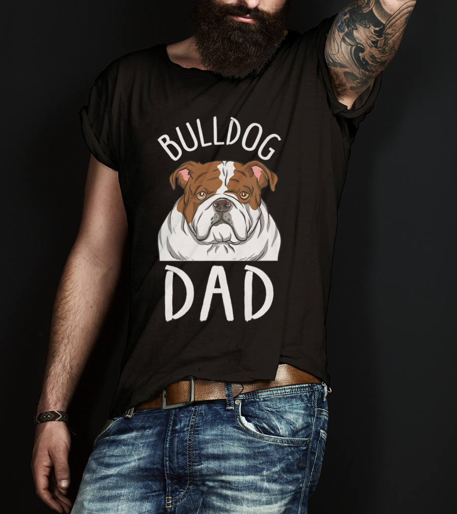 Bulldog Dad Mens Bulldog T-Shirt