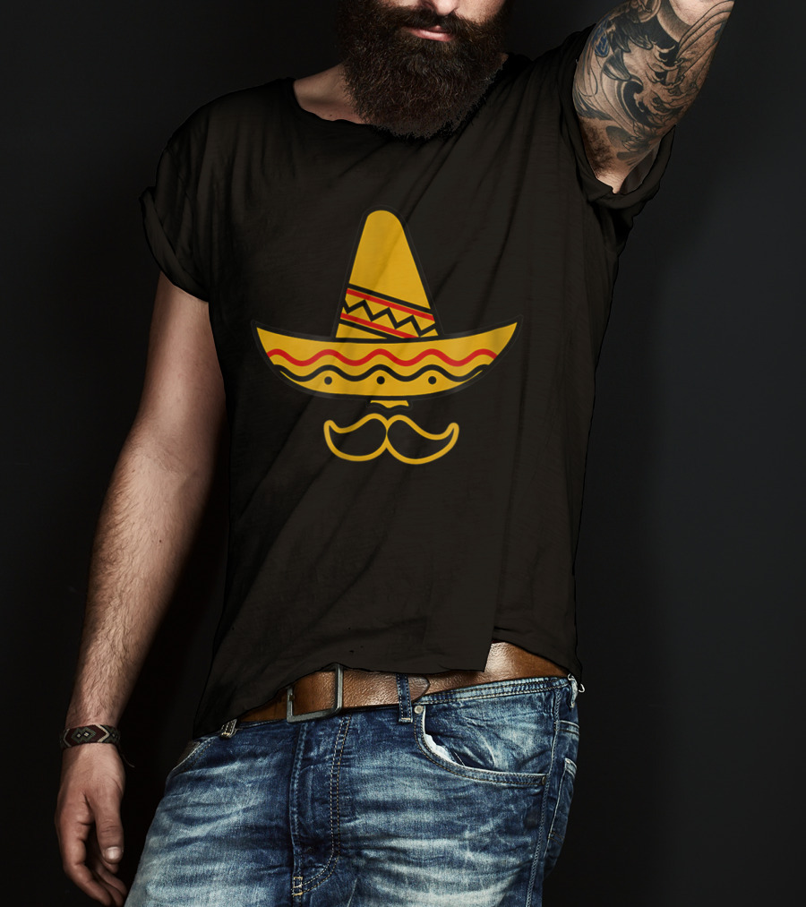 Daddy Sombrero Mustache Cinco De Mayo Family Dad35 T-Shirt