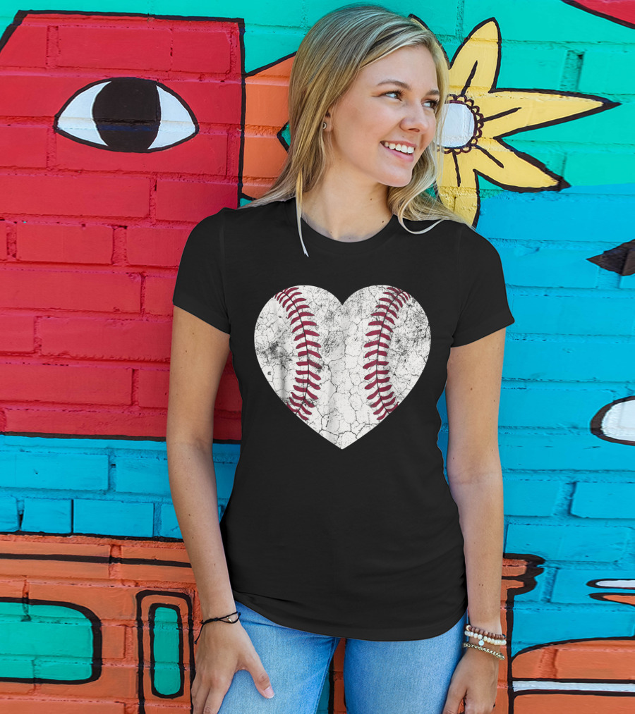 Baseball Heart Softball Love Fun T-Shirt