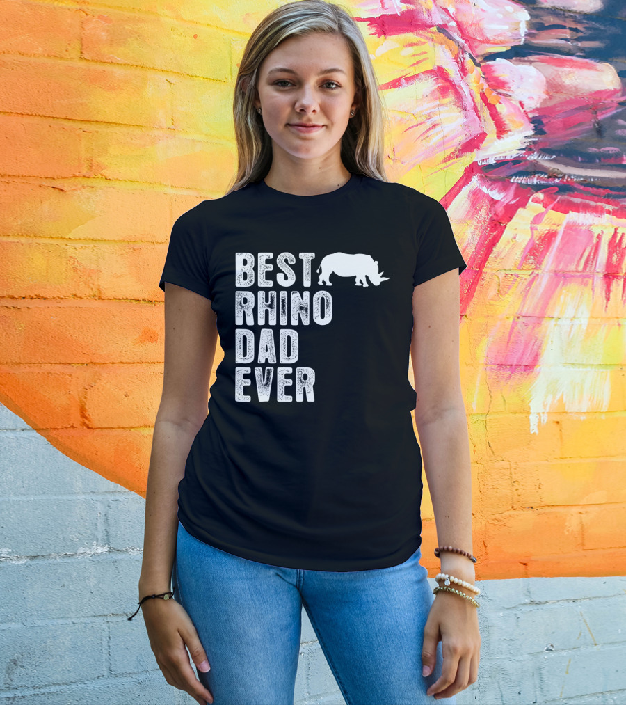 Best Rhino Dad Ever Rhinoceros T-Shirt