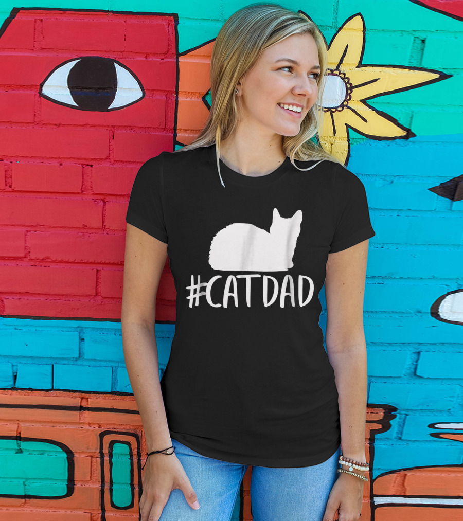 CatDad Funny Hashtag Cat Dad T-Shirt