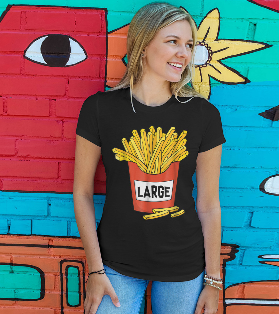 Large Golden French Fries Dad Coolest Big Collection T-Shirt