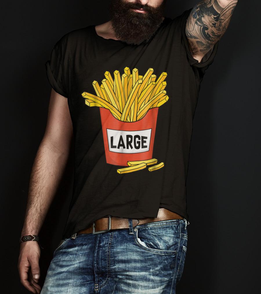 Large Golden French Fries Dad Coolest Big Collection T-Shirt