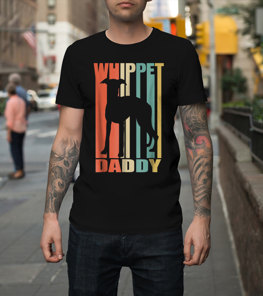 Whippet Daddy Vintage Love Dog56 T-Shirt