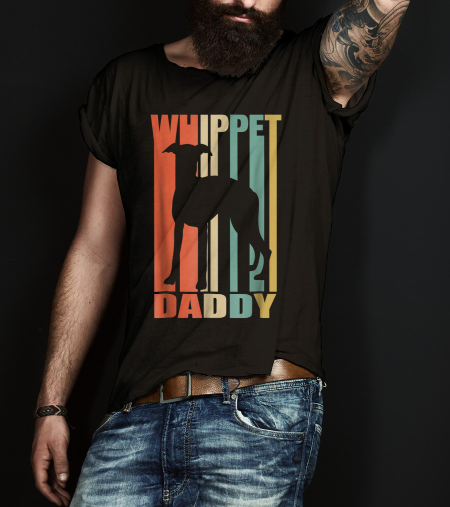 Whippet Daddy Vintage Love Dog56 T-Shirt