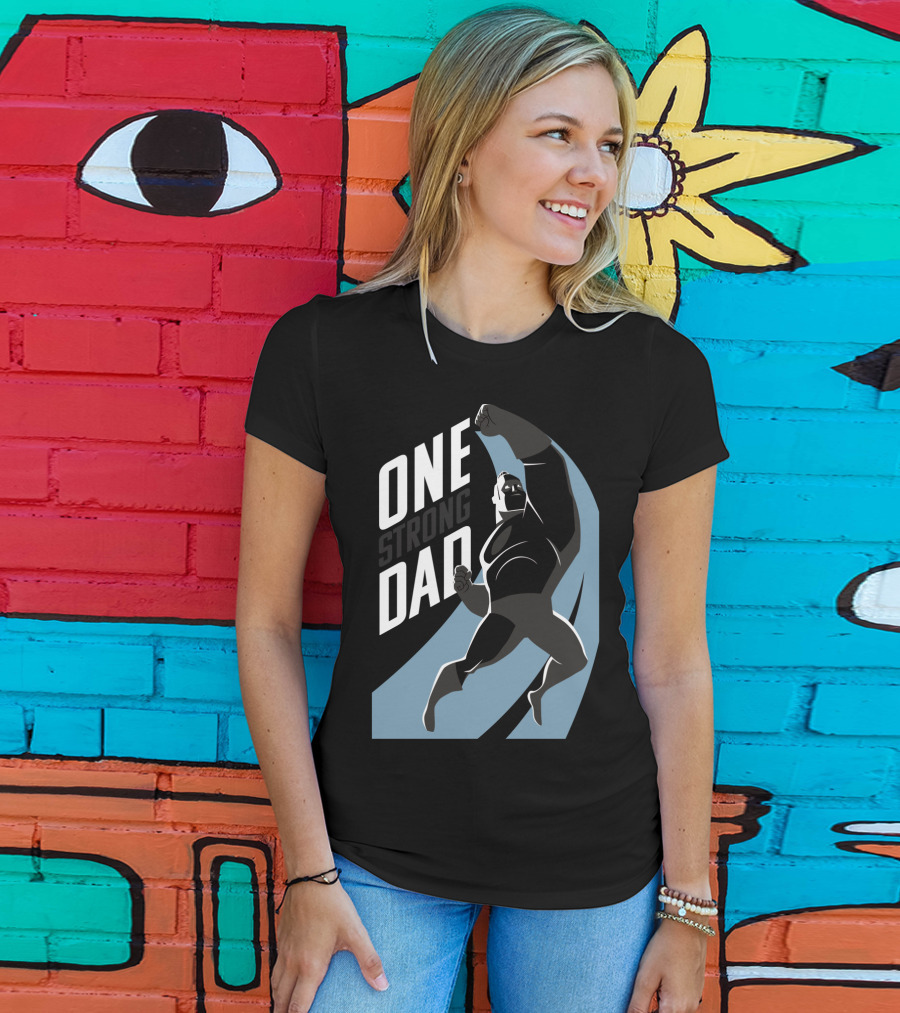 Disney Pixar Incredibles 2 One Strong Dad Iconic Heroic Pose T-Shirt