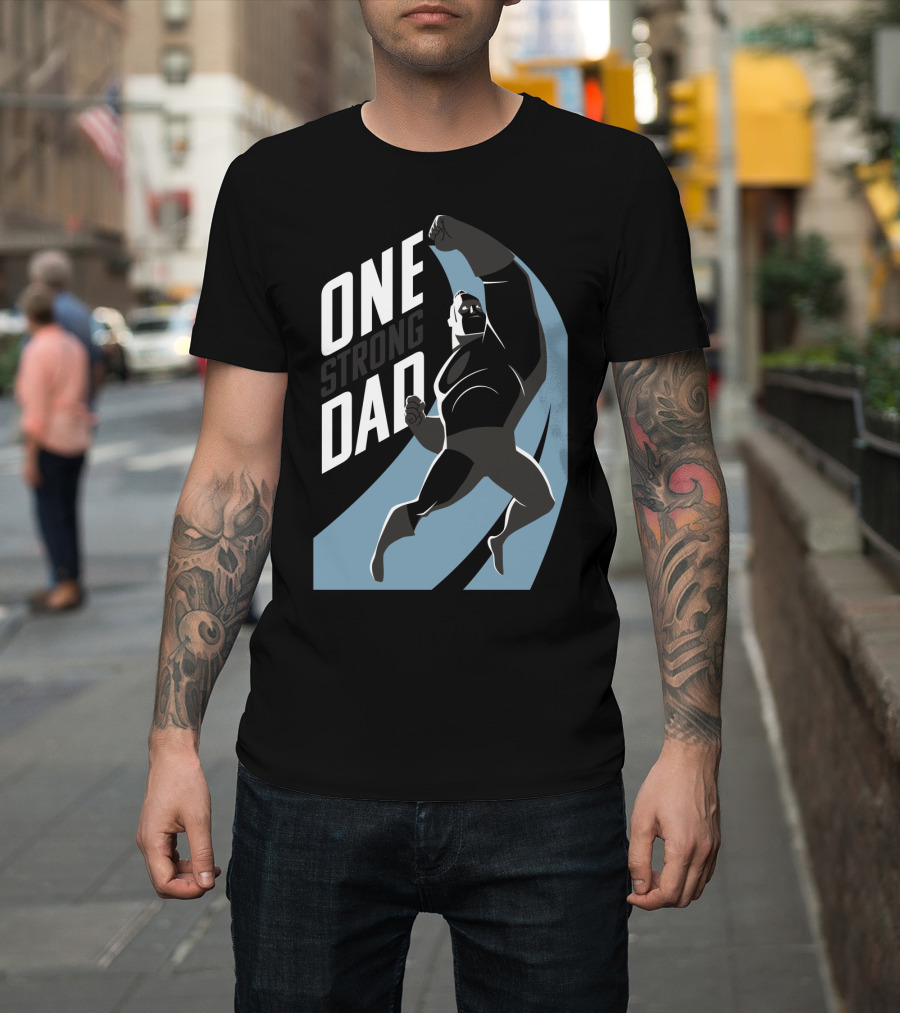 Disney Pixar Incredibles 2 One Strong Dad Iconic Heroic Pose T-Shirt