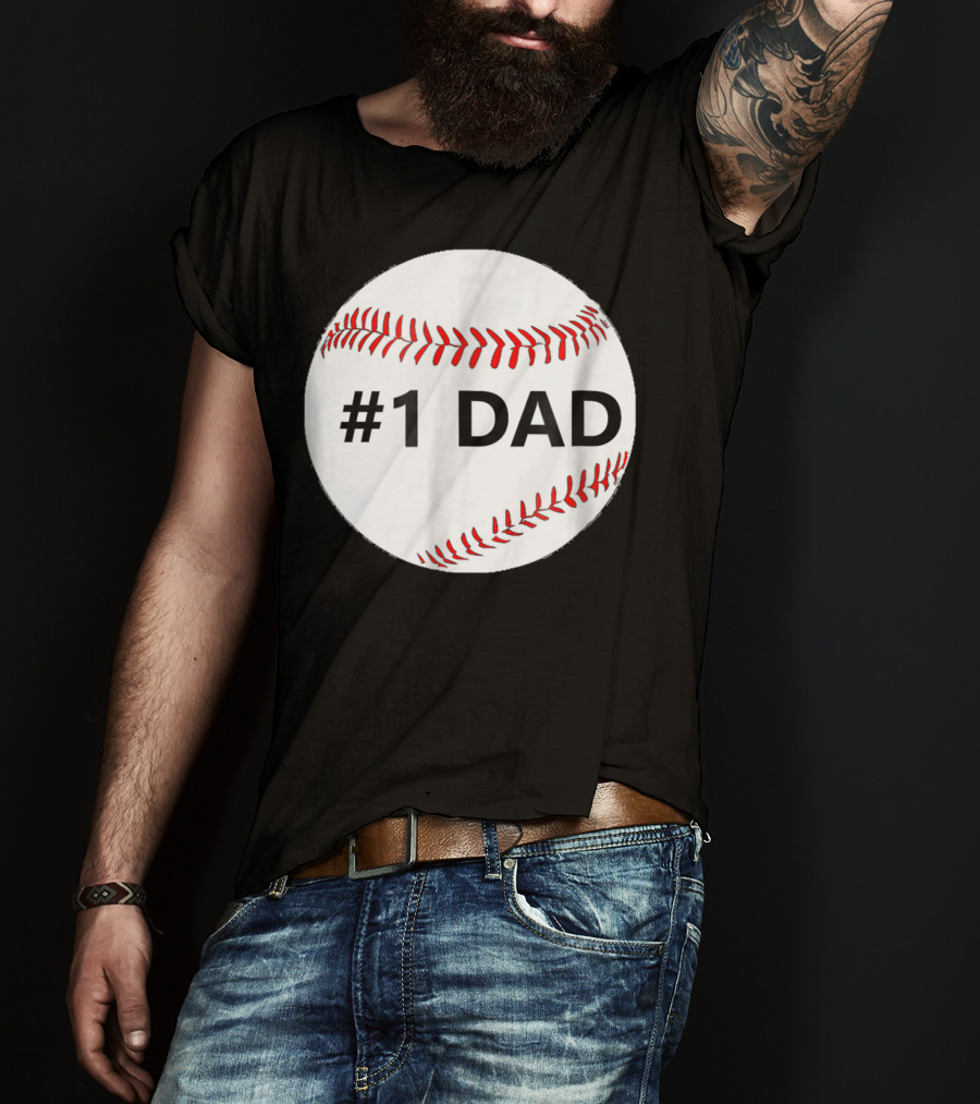 1 Dad Baseball T-Shirt