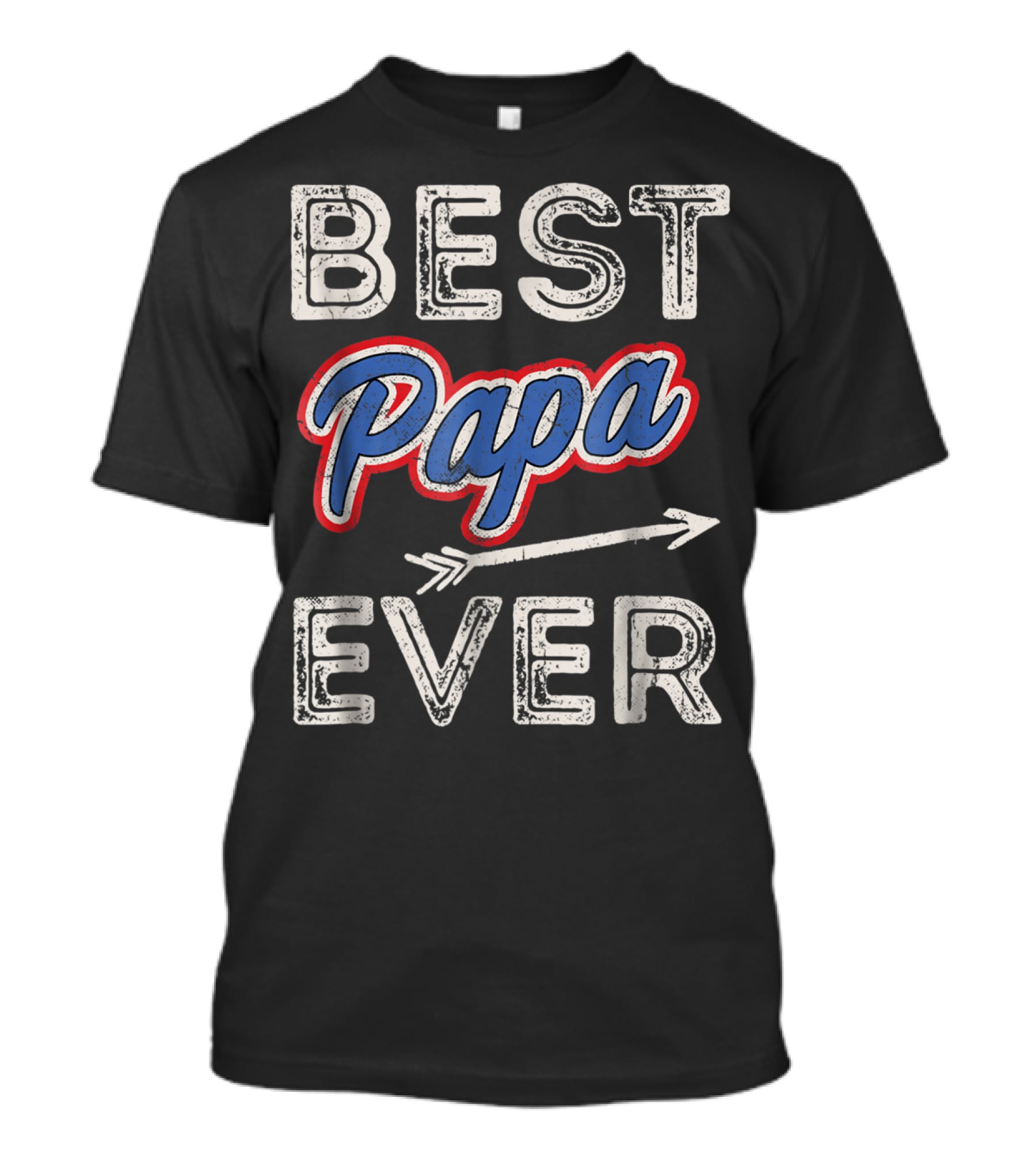 Best Papa Ever Puerto Rico Dad Retro Arrow T-Shirt