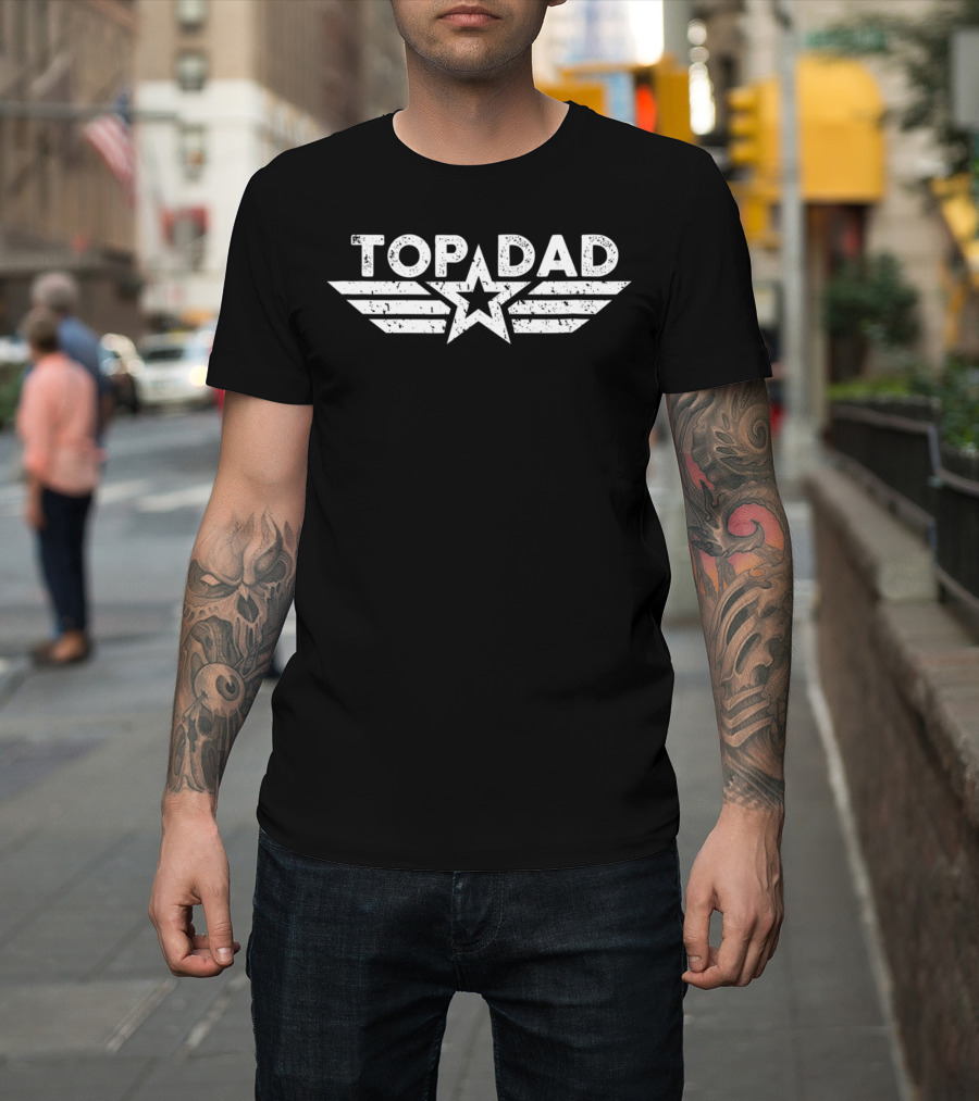 Top Dad Fathers Day Funny Best Star Wings T-Shirt