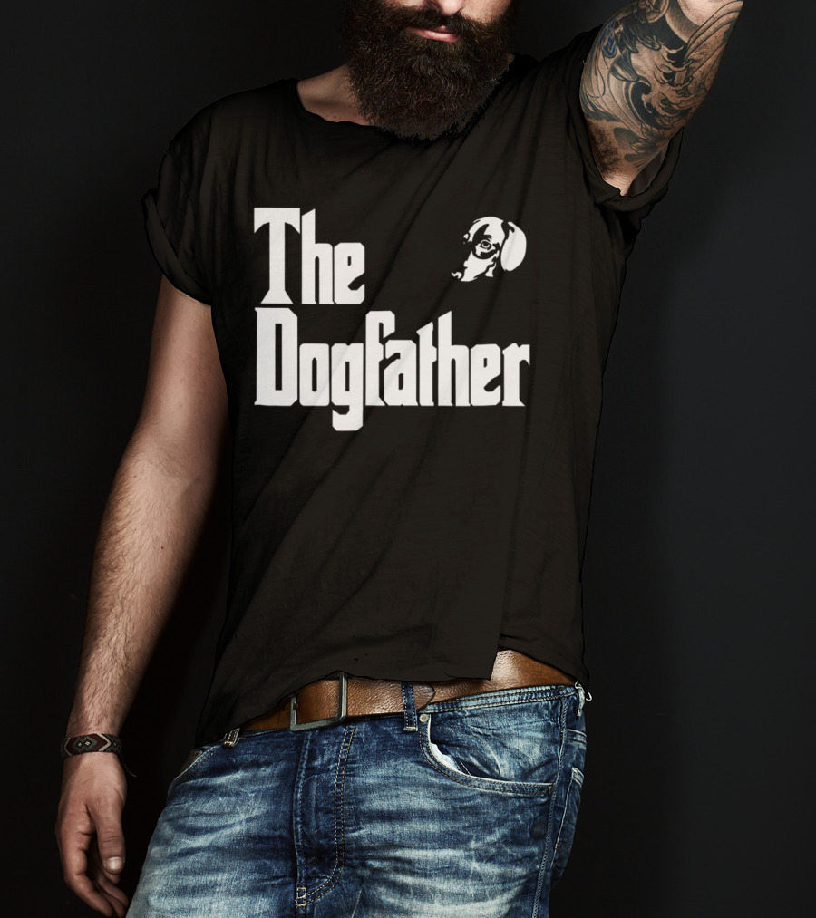 Dachshund Dad The Dogfather Birthday Gift T-Shirt