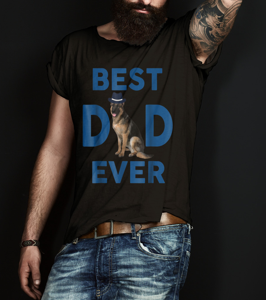 Best Dad Ever German Shepherd Pup64 T-Shirt
