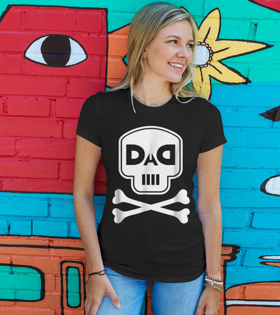 DAD White Skull Crossbones Logo Rap Merch56 T-Shirt