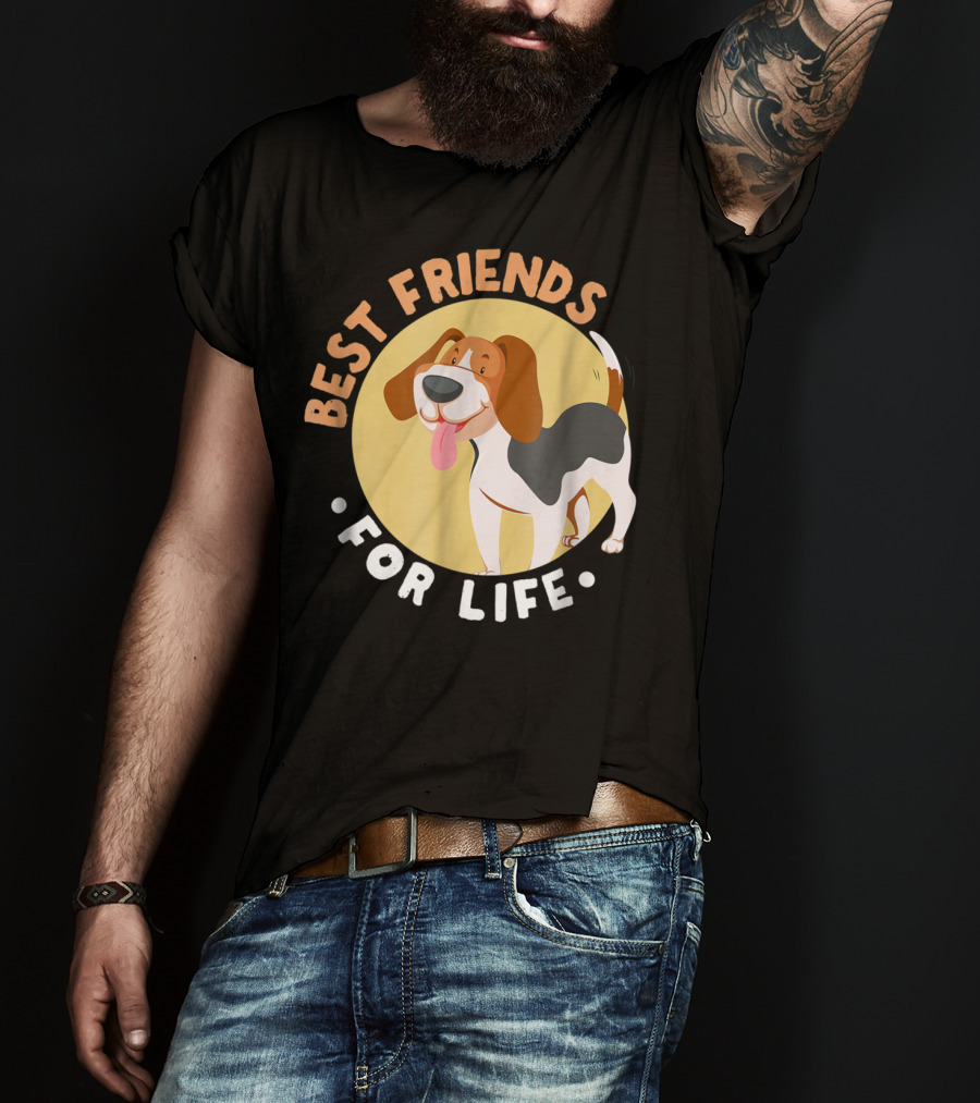 Best Friends For Life Beagle Dad Funny T-Shirt