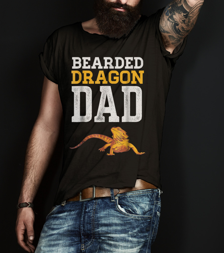 Bearded Dragon Dad Bearded Dragon Reptile Companion T-Shirt