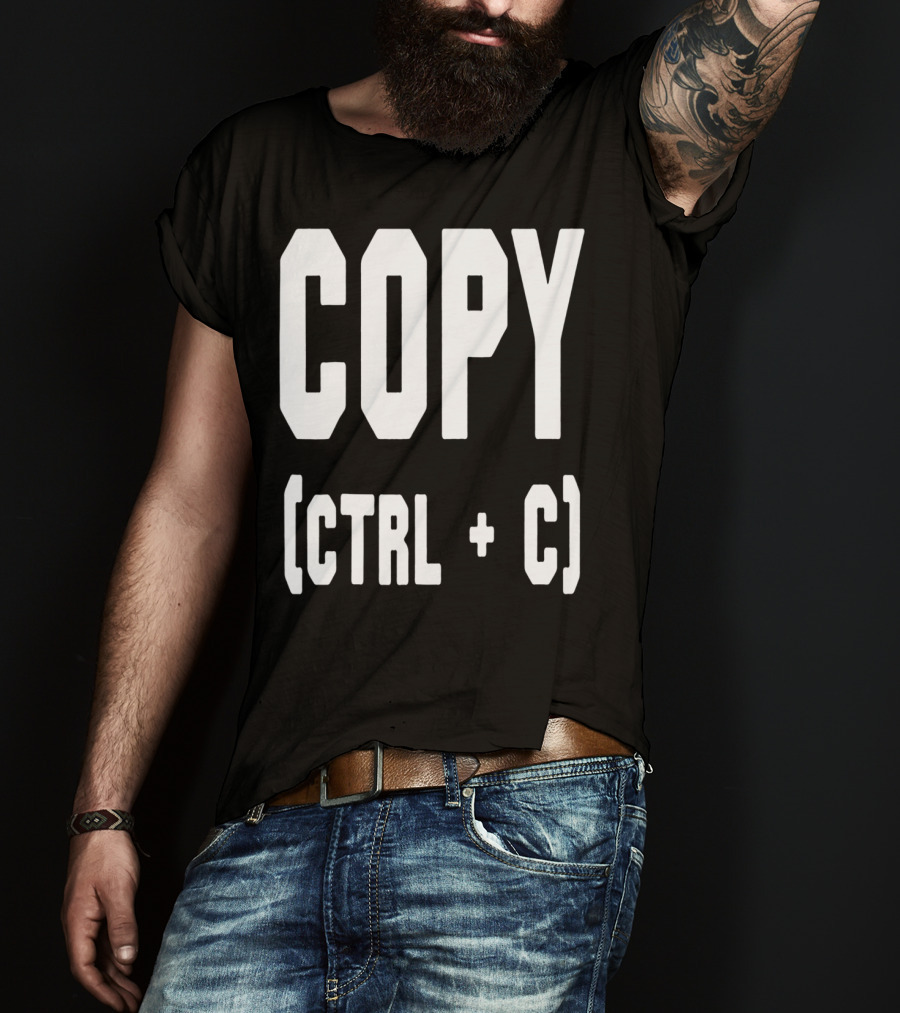 Best Funny Birthday Dad Papa From Sons Copy Ctrl + C 76 T-Shirt