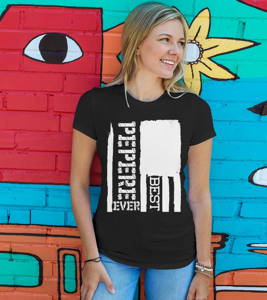 Best Pepere Ever Distressed Flag T-Shirt