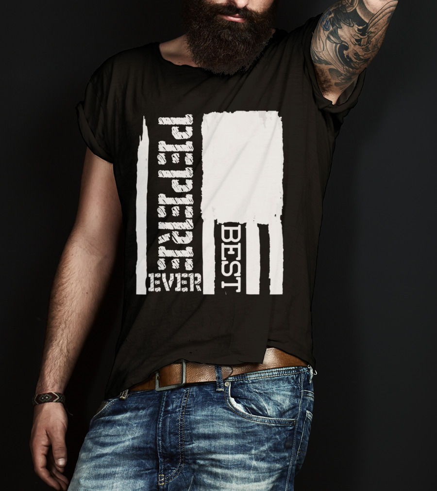 Best Pepere Ever Distressed Flag T-Shirt
