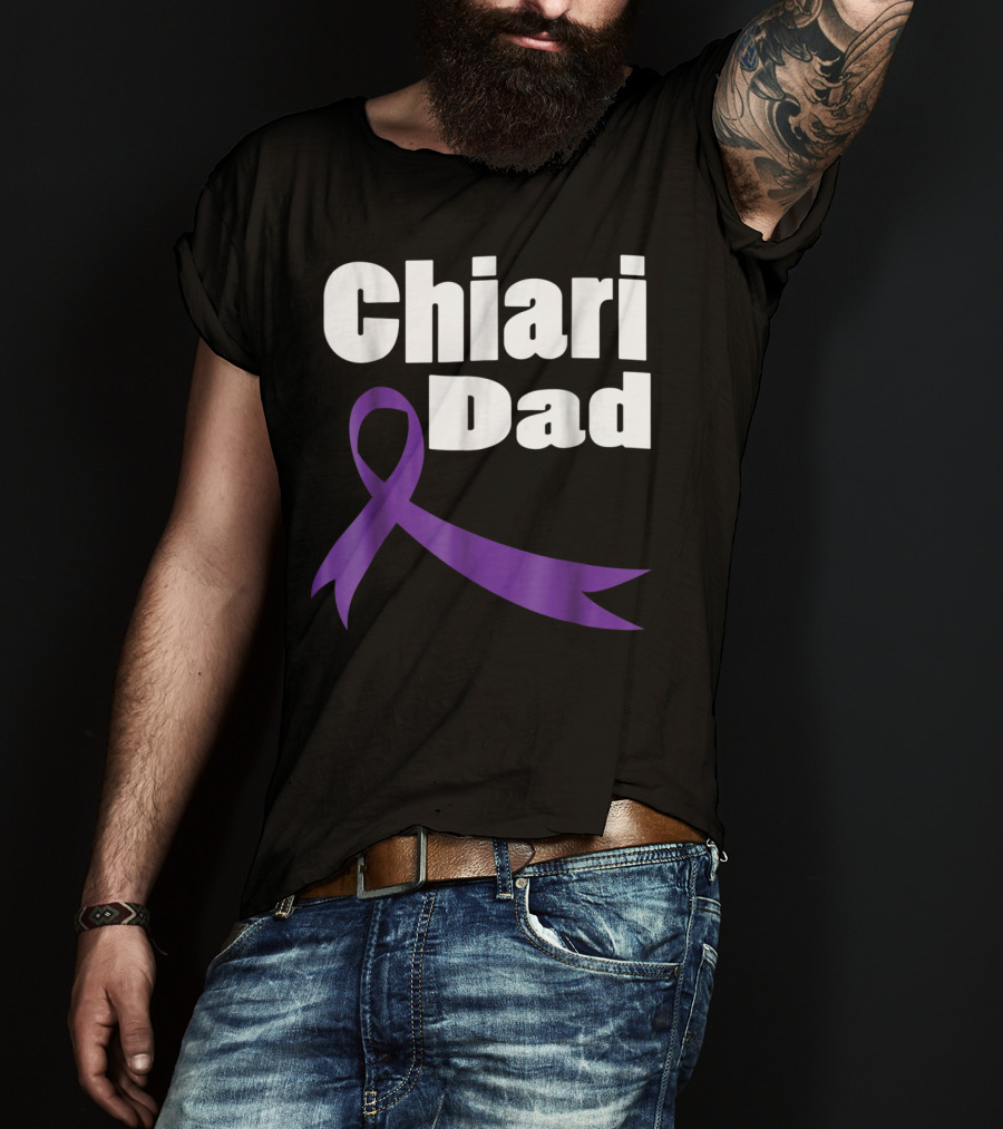 Chiari Malformation Dad Awareness Purple T-Shirt