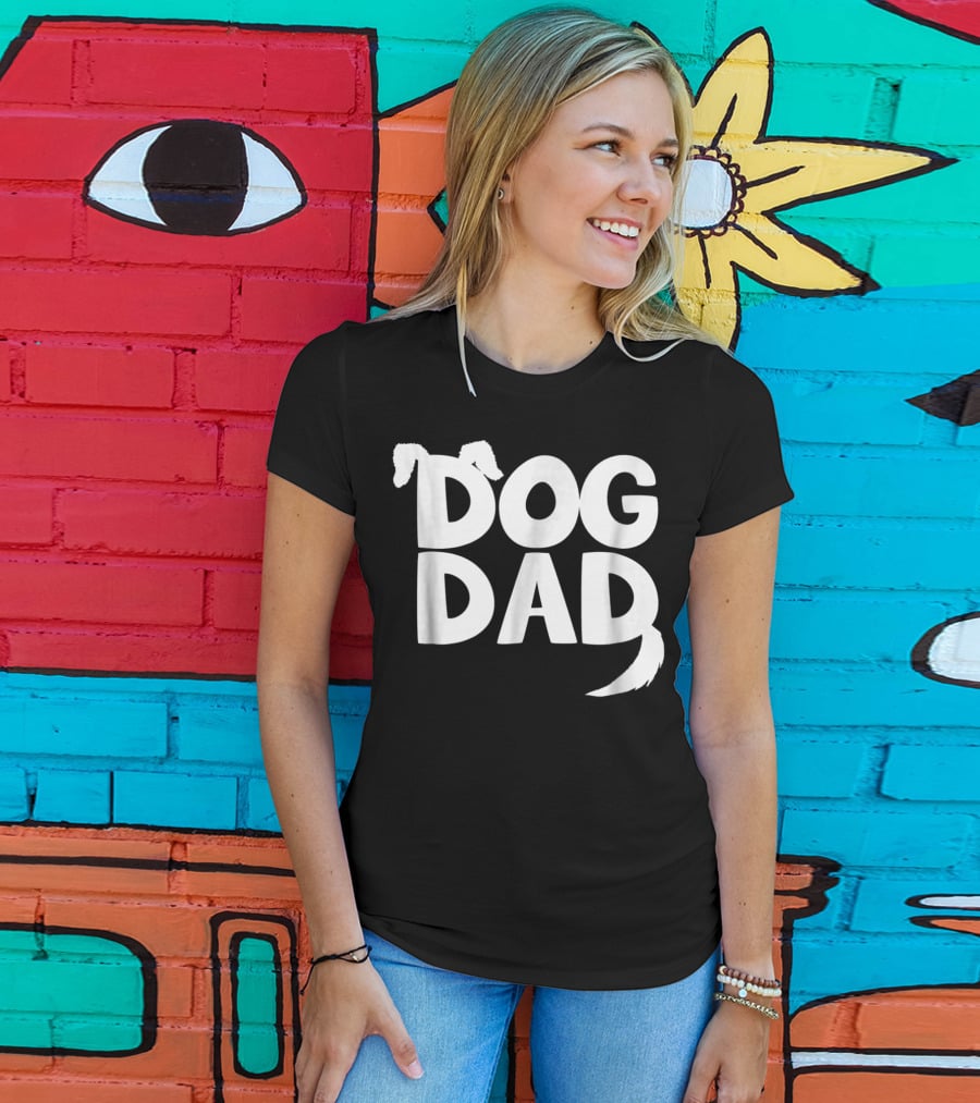 Dog Dad Fun Dog Ears Tail T-Shirt