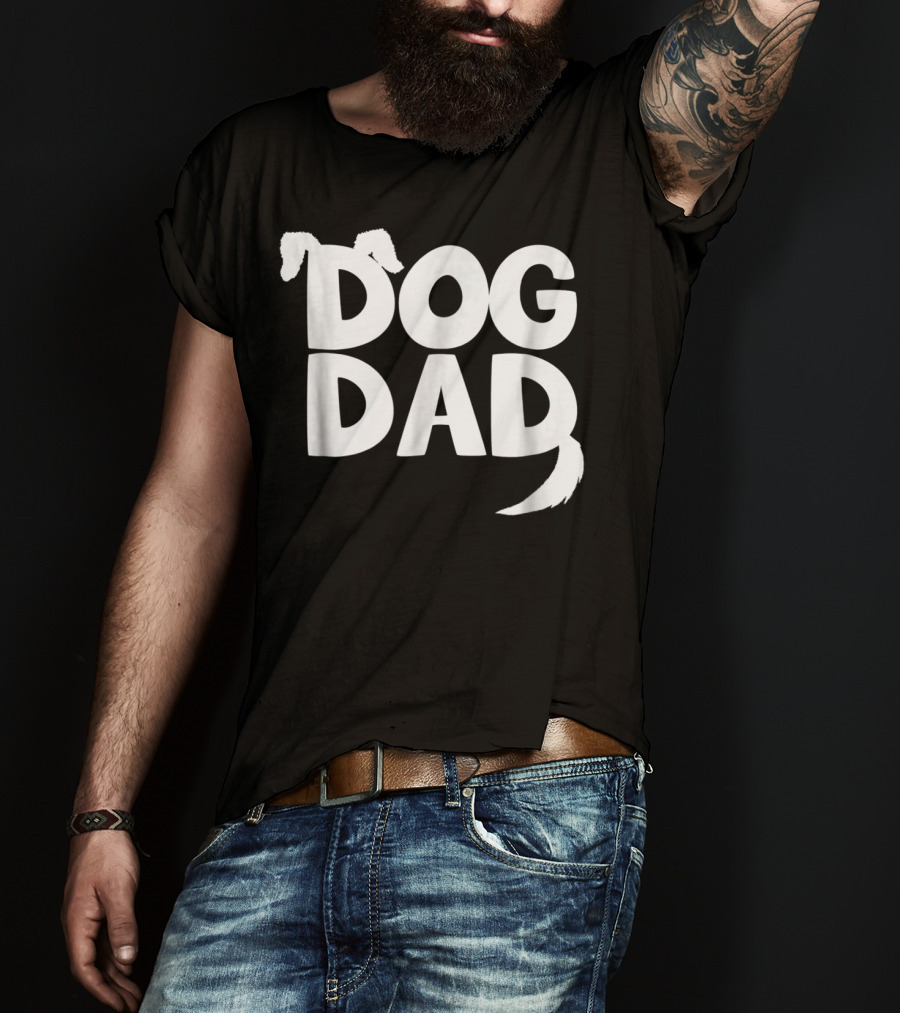 Dog Dad Fun Dog Ears Tail T-Shirt