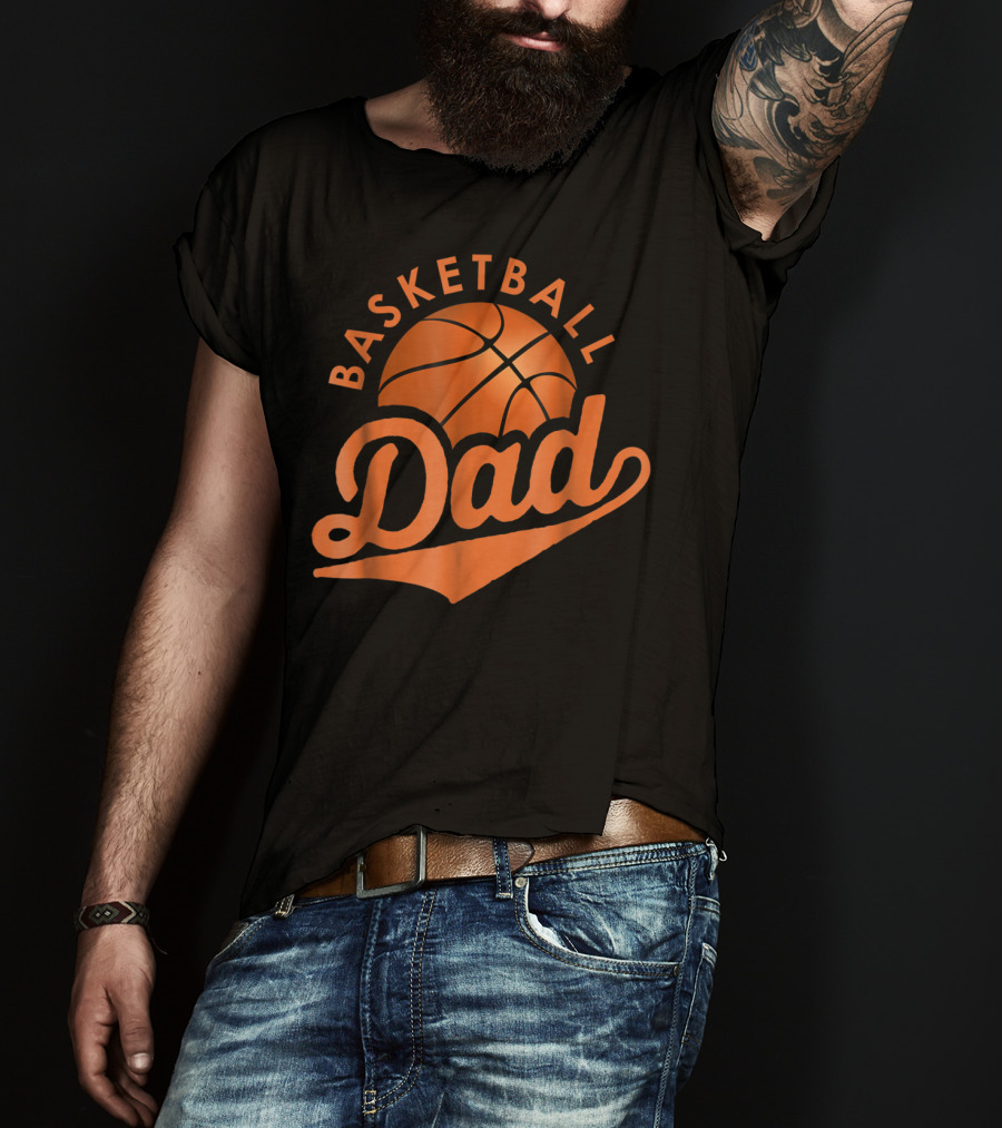 Basketball Dad Funny Father Bball Men46 Sports T-Shirt
