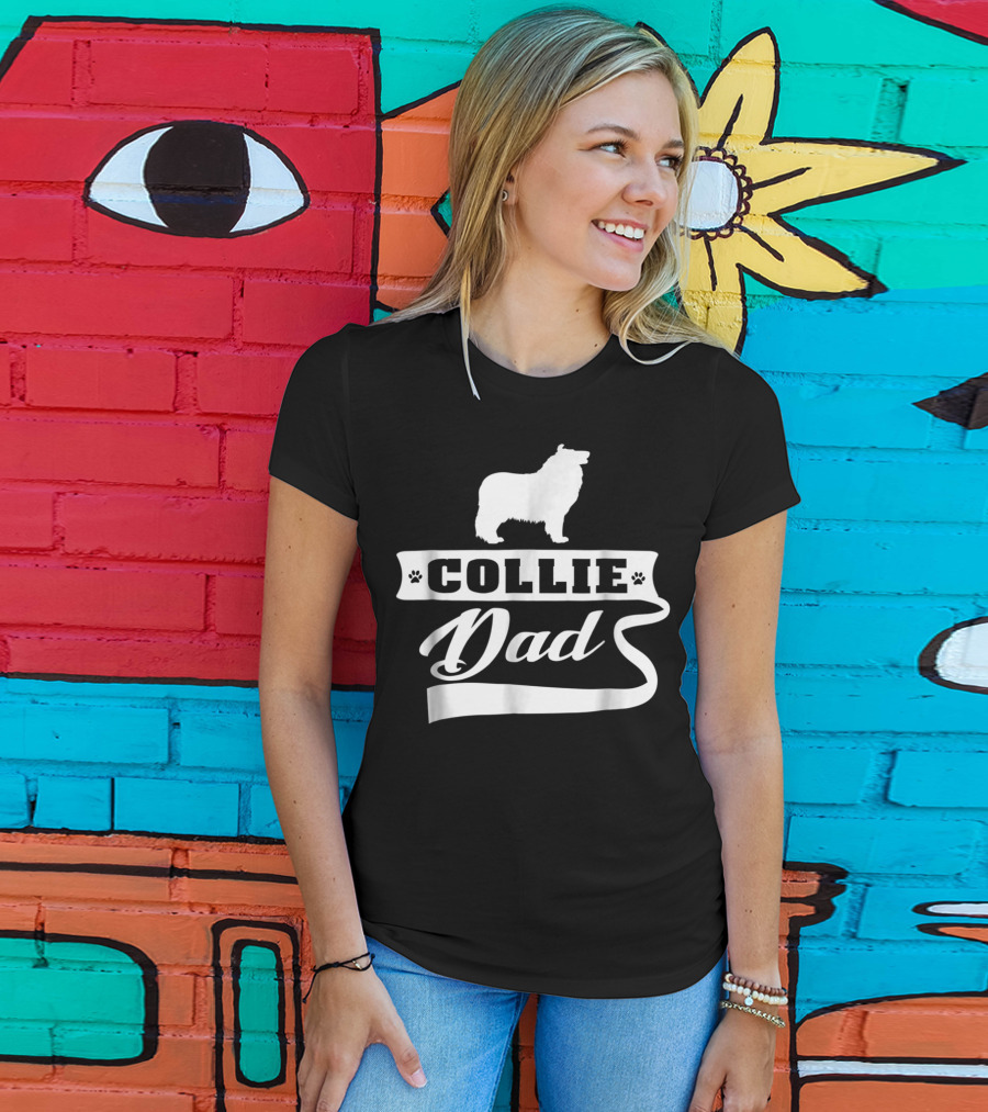 Collie Dad Dog Mens Animal Dogs T-Shirt
