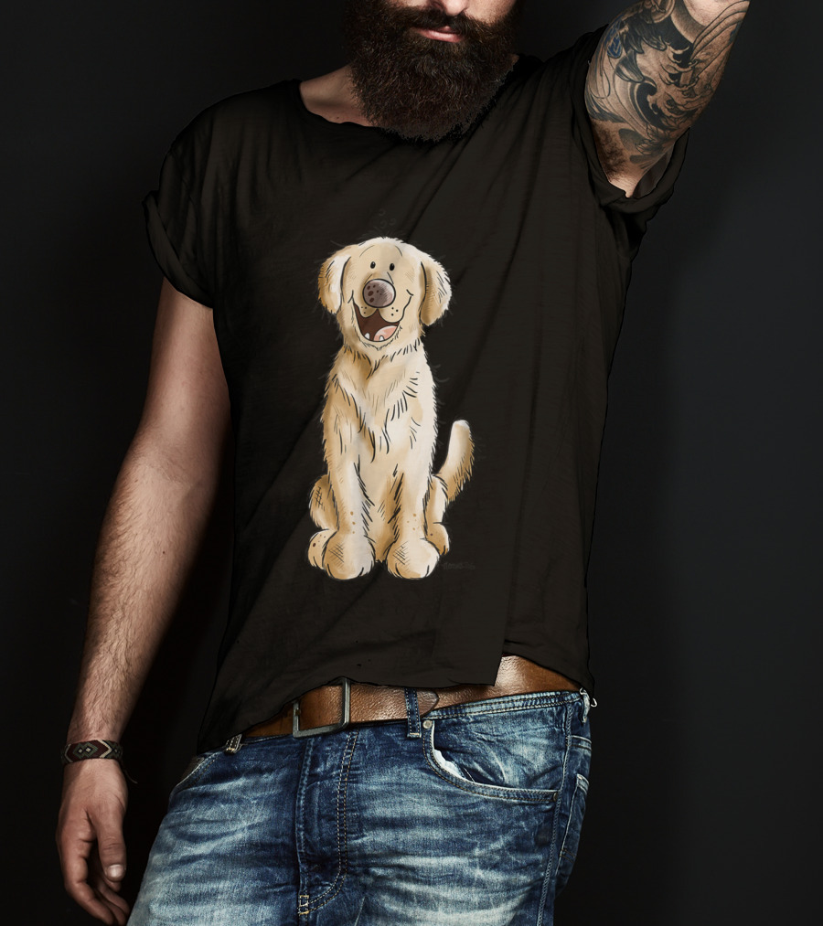 Golden Retriever I Dog Mom Dad Cool T-Shirt