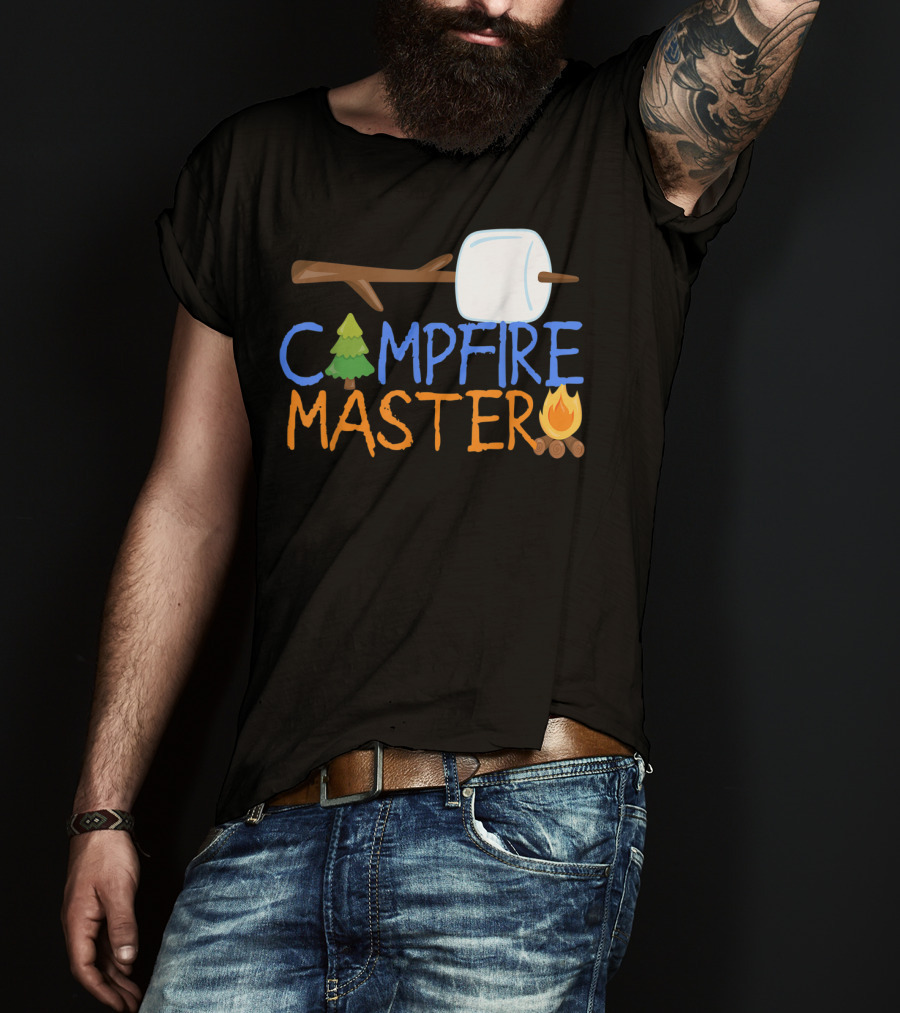 Campfire Master Dad Camping S'Mores Bonfire85 T-Shirt