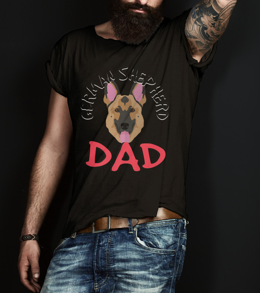 German Shepherd Dad Dog Lover Owner T-Shirt