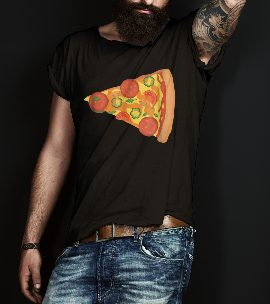Dad Son Pizza Piece Funny Matching Family 73 Pepperoni Slice T-Shirt