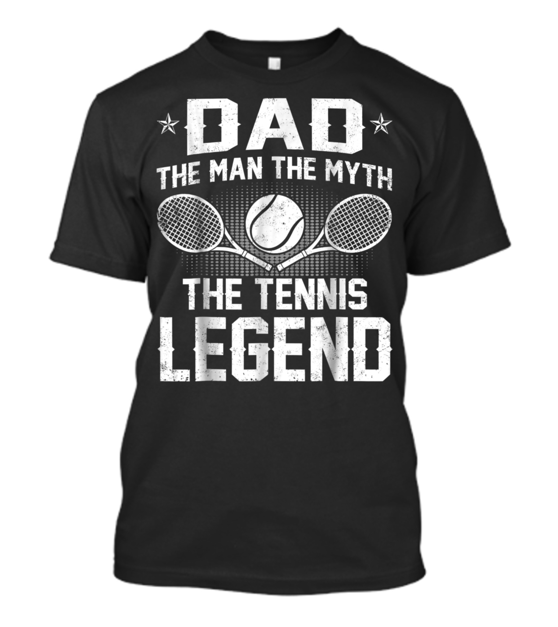 Dad The Man The Myth The Tennis Legend With Tennis Rackets And Ball T-Shirt
