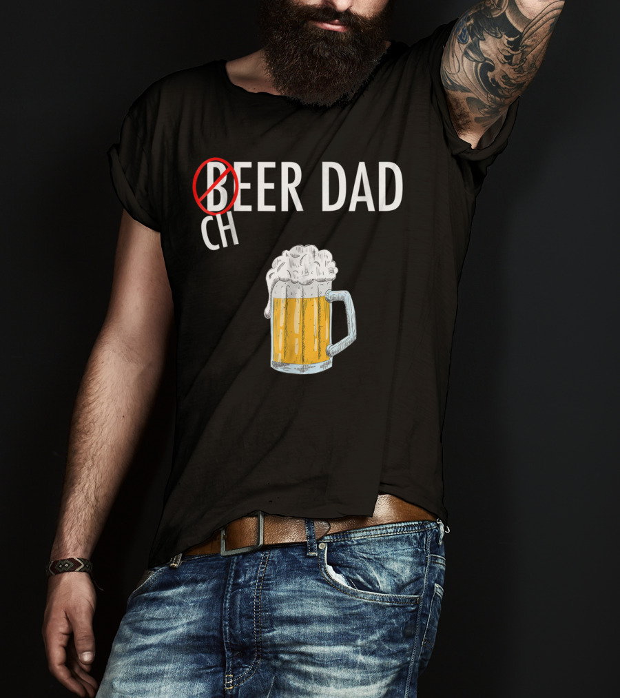 Cheer Dad Beer Cheerleader Father Family Funny T-Shirt