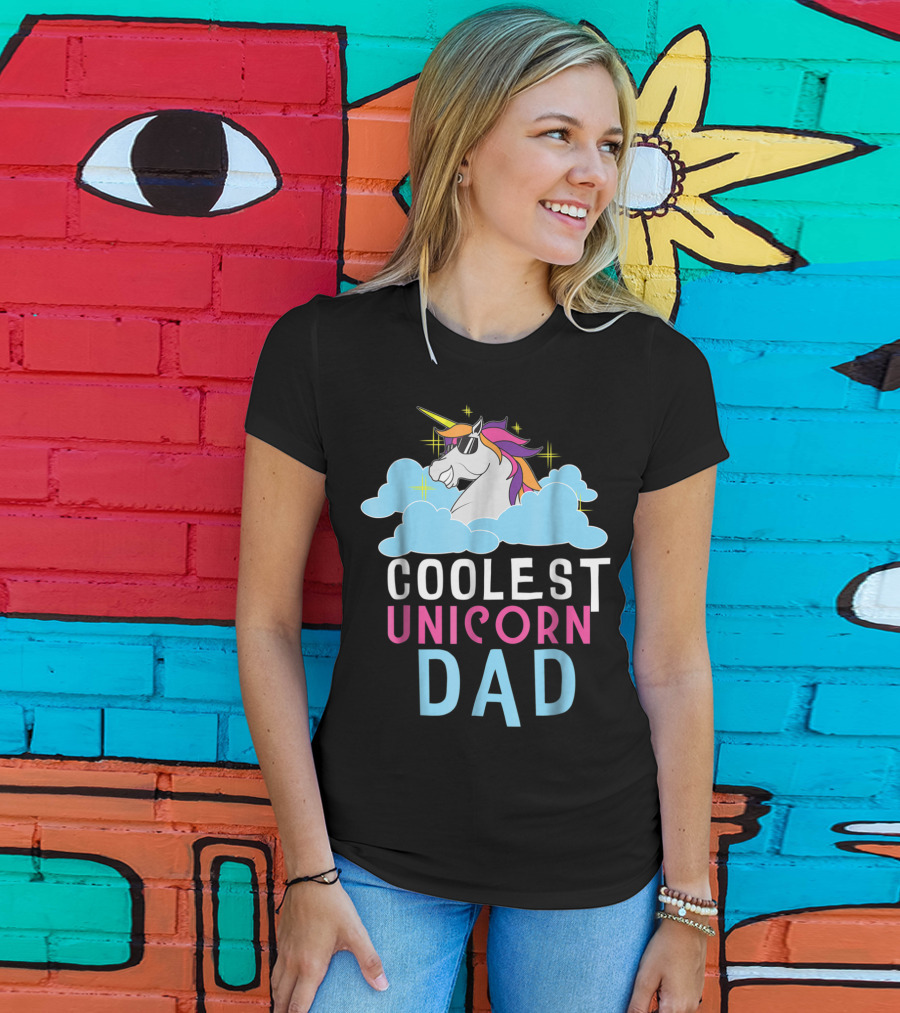 Coolest Unicorn Dad Father Parent Magical T-Shirt