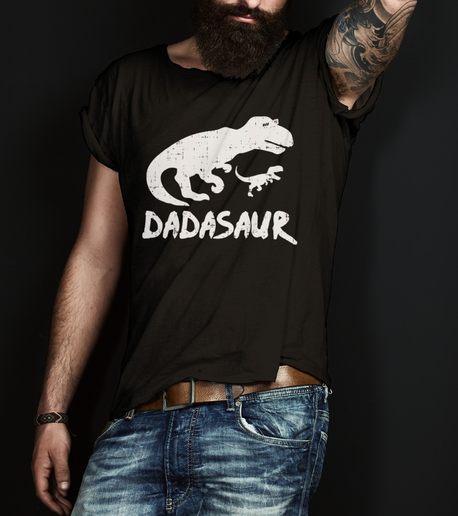 Dadasaur Funny TRex Dinosaur Dad Dadasaurus T-Shirt