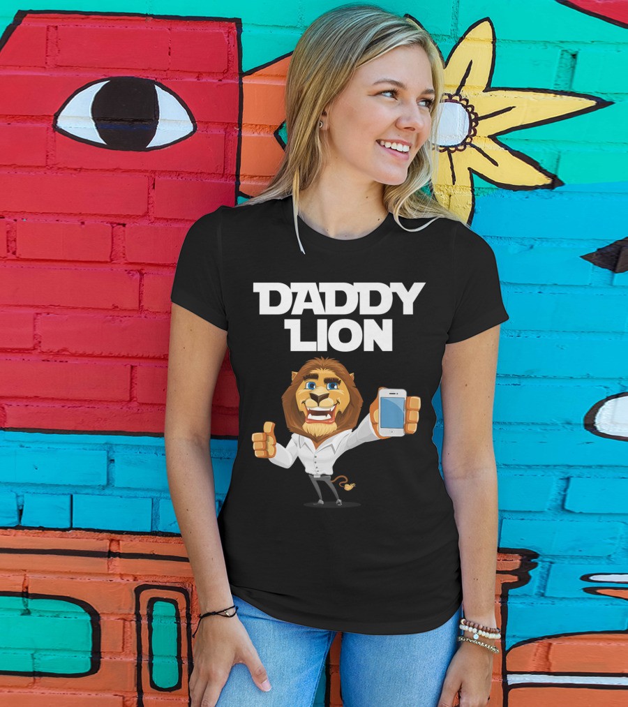 Daddy Lion Daddy Dad Lion Thumbs Up Smartphone T-Shirt