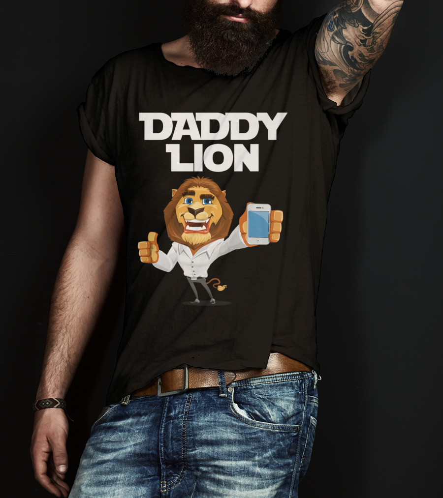 Daddy Lion Daddy Dad Lion Thumbs Up Smartphone T-Shirt