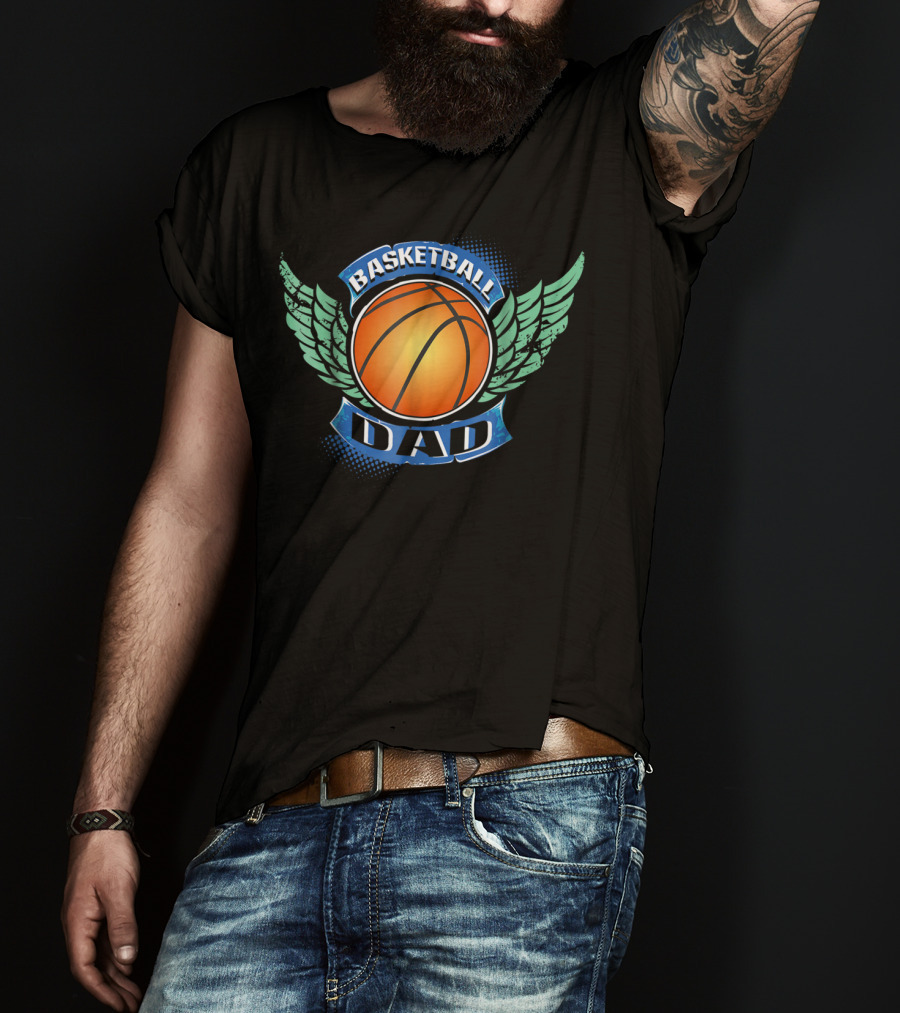 Basketball Dad Wings Basketball T-Shirt